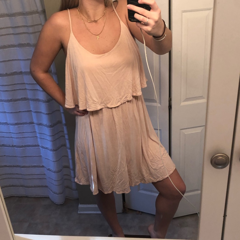 Pink flounce dress